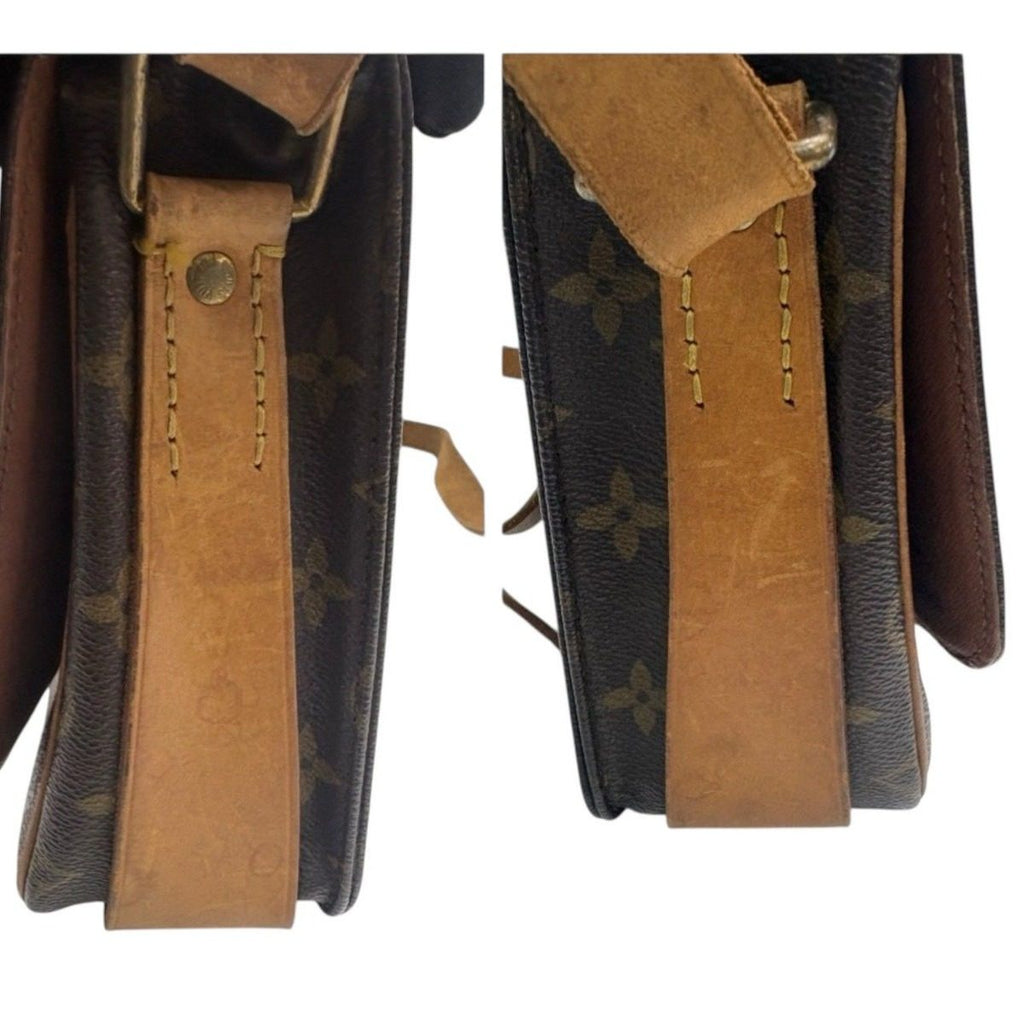 Louis Vuitton Monogram Brown Gold Leather Shoulder Bag — view 7