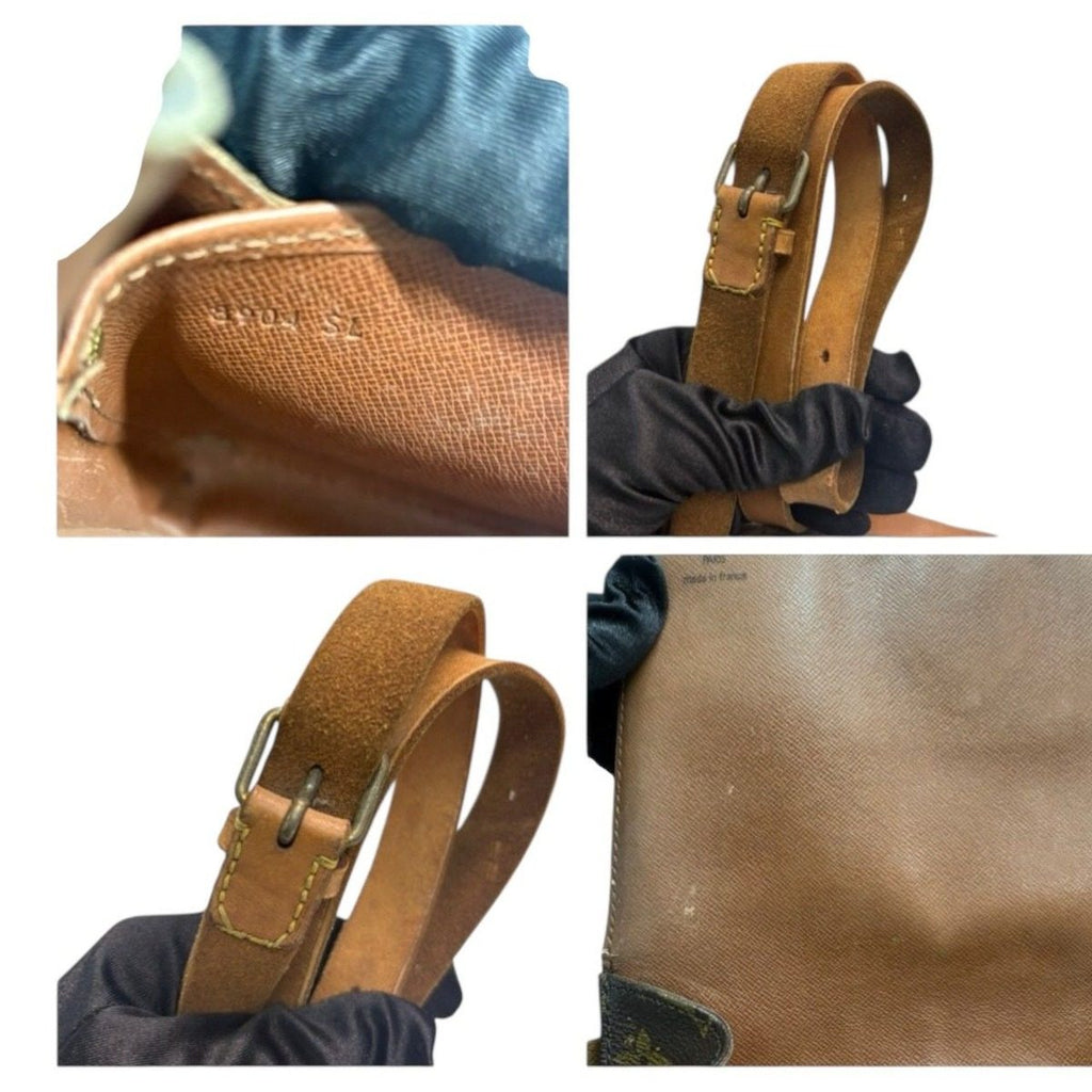 Louis Vuitton Monogram Brown Gold Leather Shoulder Bag — view 8