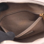 Chanel Shoulder Bag Quilted Gray Leather Top Handle 2-Way — view 6