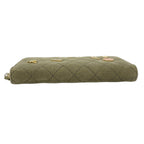 Chanel Wallet Quilted Canvas Khaki Gold — view 2