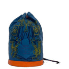 Hermes Drawstring Bag Soiree 22 Blue Brides de Gala