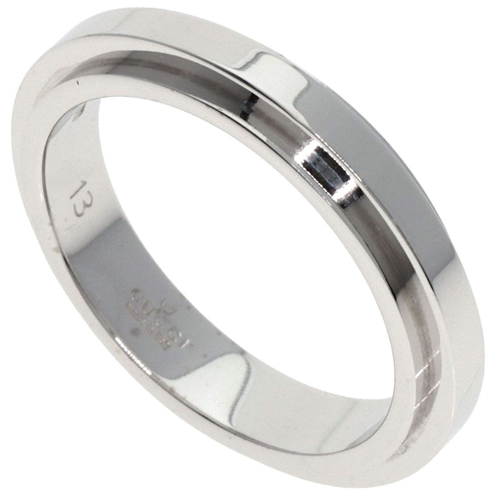 Gucci Straight Rough Ring 18K White Gold