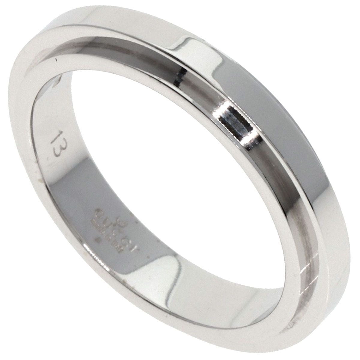 Gucci Straight Rough Ring 18K White Gold