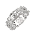 Gucci Flora Ring Diamond 18k WG White Gold