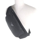 Prada Triangle Logo Plate Waist Pouch Shoulder Bag Black Recommended — view 2