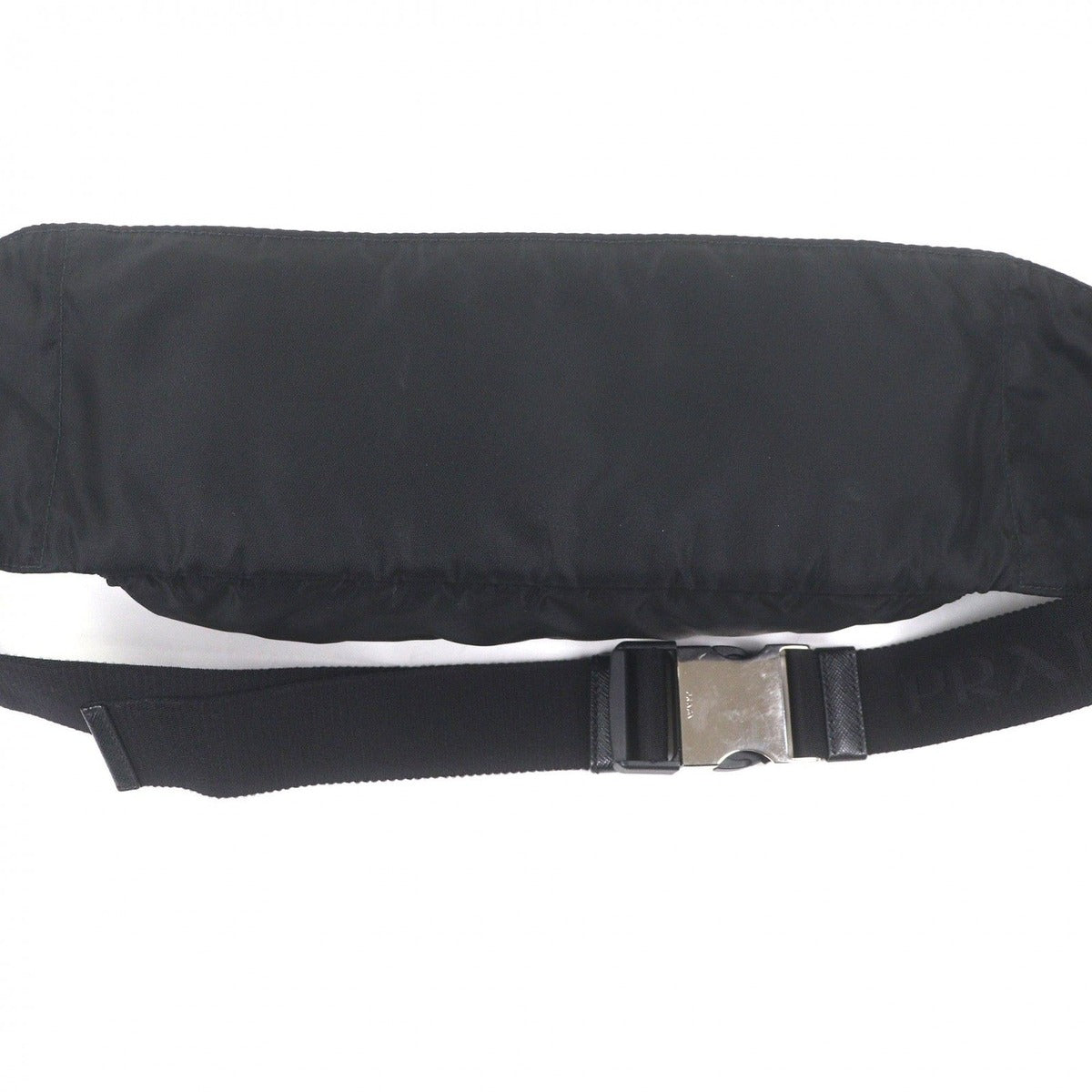 Prada Triangle Logo Plate Waist Pouch Shoulder Bag Black Recommended — view 3