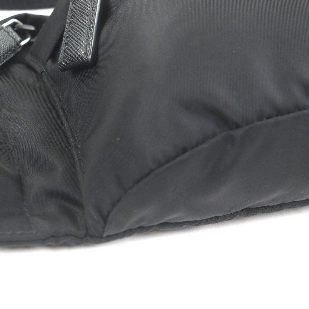 Prada Triangle Logo Plate Waist Pouch Shoulder Bag Black Recommended — view 5