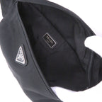 Prada Triangle Logo Plate Waist Pouch Shoulder Bag Black Recommended — view 6
