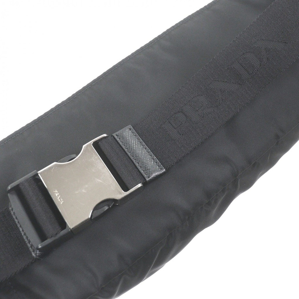 Prada Triangle Logo Plate Waist Pouch Shoulder Bag Black Recommended — view 7
