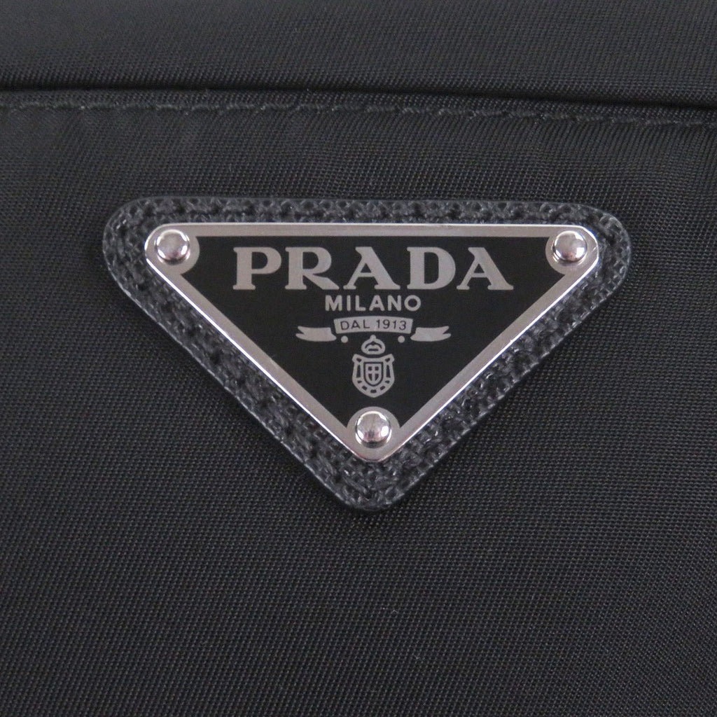 Prada Triangle Logo Plate Waist Pouch Shoulder Bag Black Recommended — view 9