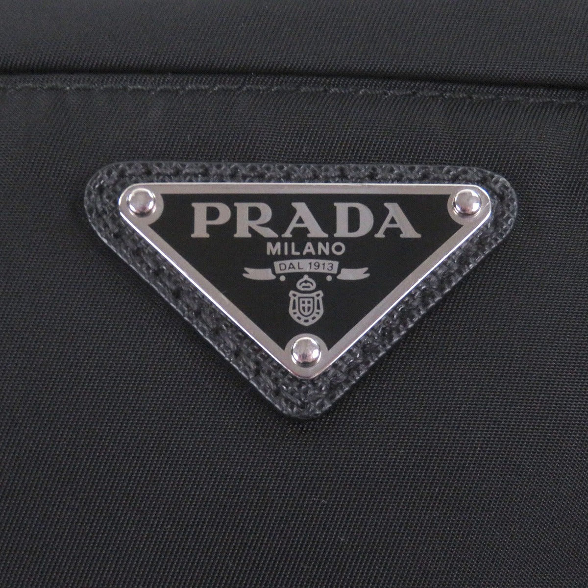 Prada Triangle Logo Plate Waist Pouch Shoulder Bag Black Recommended — view 9