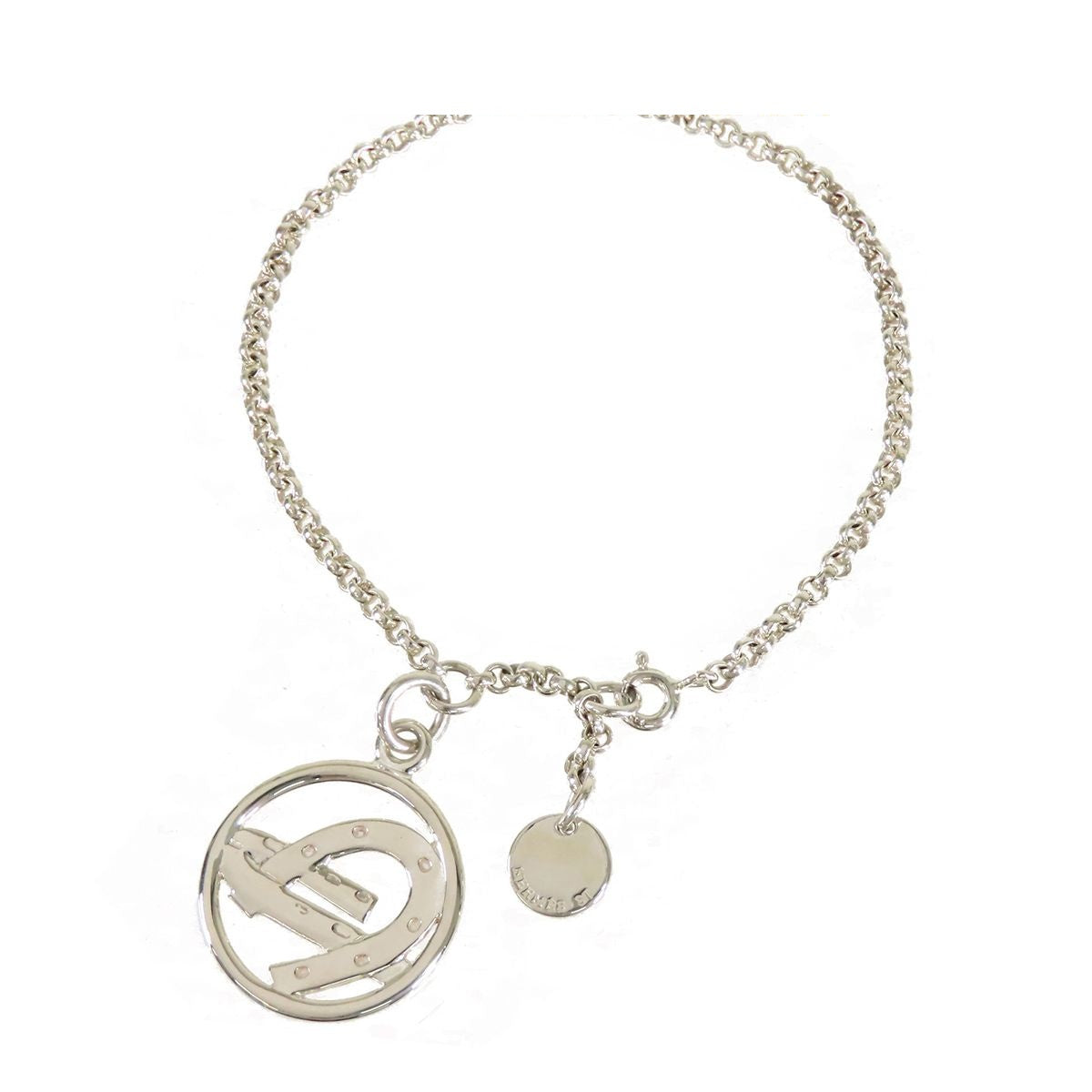 Hermes Horseshoe Silver Motif Bracelet