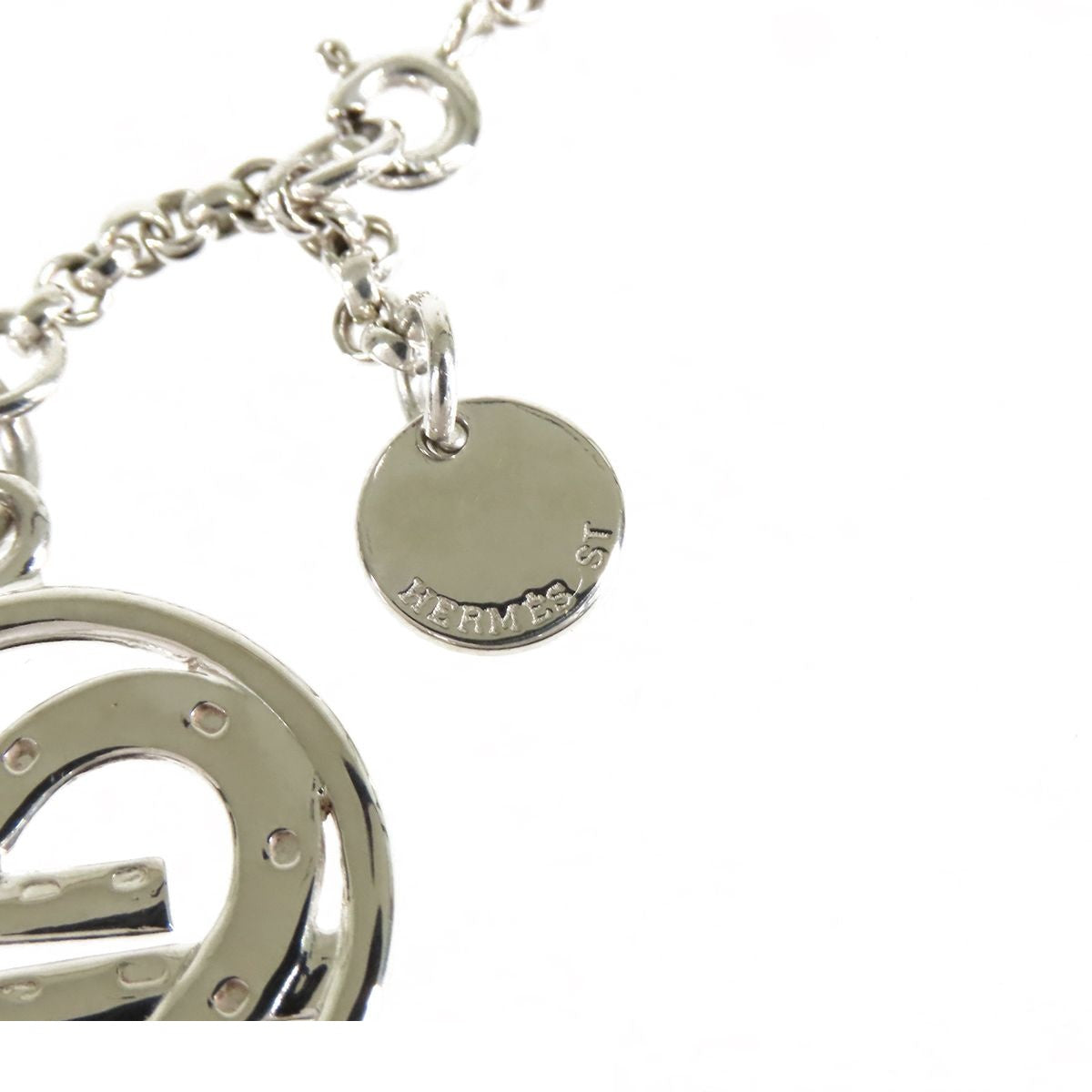 Hermes Horseshoe Silver Motif Bracelet — view 3
