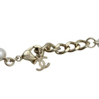 Chanel Long Necklace Coco Mark Rhinestone Pearl 2024 Gold Hardware — view 5