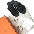 Hermes Rivage Chaine D'ancre Rubber Sandals Black 35 — view 2