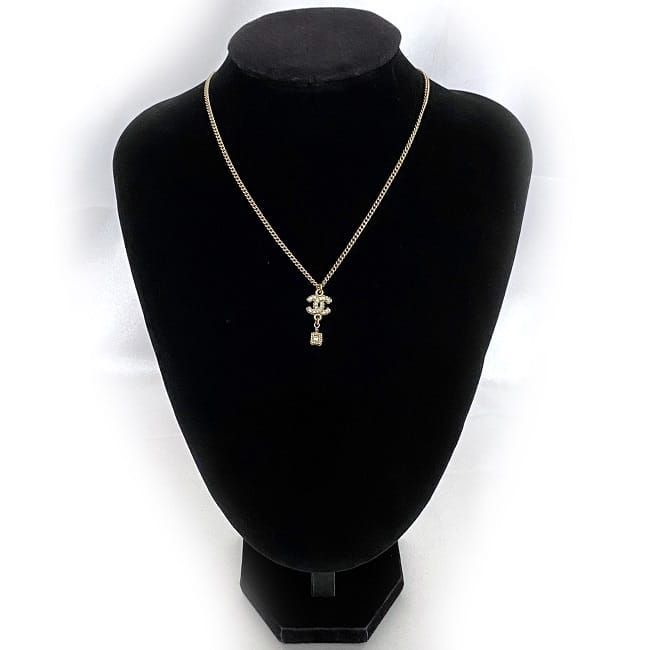 Chanel CC Long Necklace Gold Coco Mark GP A12 — view 6