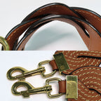 Loewe Shoulder Wavy Stitch Brown Gdhardware Bag Strap Single Item — view 9