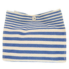 Hermes Striped Cotton Ivory Blue Pouch 0453 — view 2
