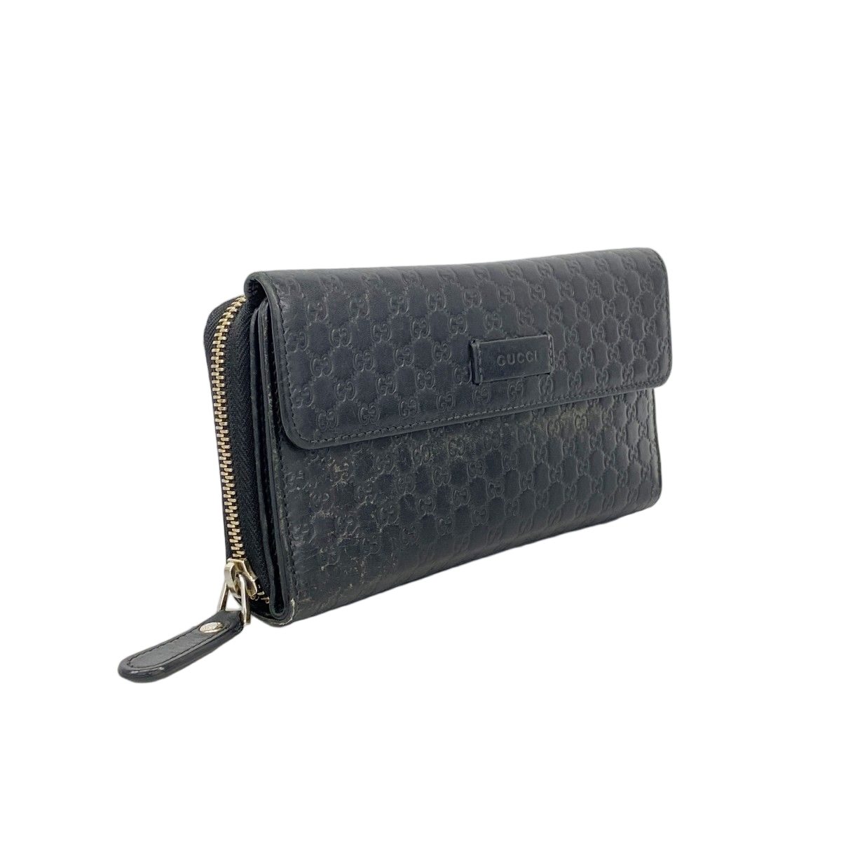 Gucci Wallet Micro Guccissima Leather Black Gold — view 2