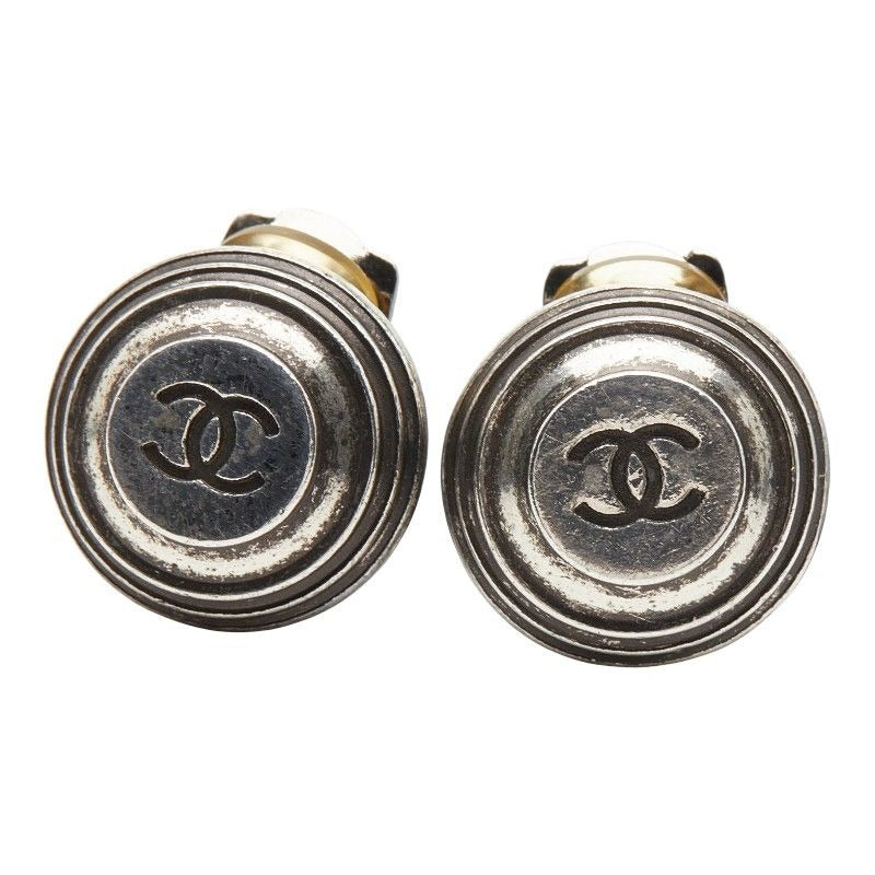 Chanel Coco Mark Silver Metal