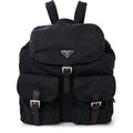 Prada Nylon Tessuto Backpack Saffiano Leather Shoulder Bag Purse Tote