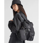 Prada Nylon Tessuto Backpack Saffiano Leather Shoulder Bag Purse Tote — view 7