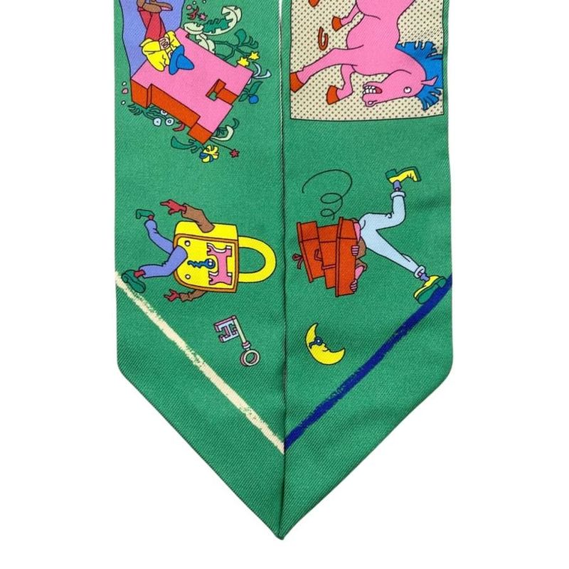Hermes Silk Scarf Twilly Come on Get Out Your Colored Pencils Carre Libre — view 4