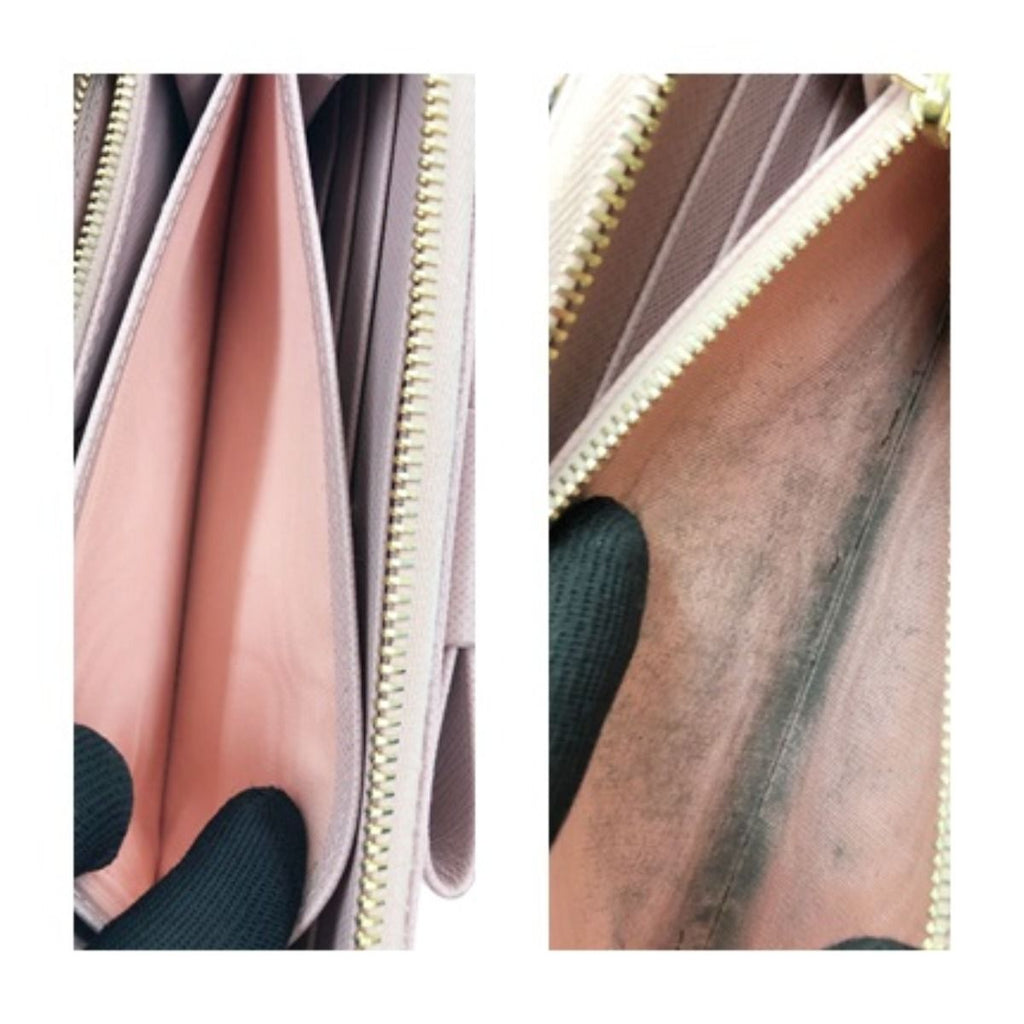 Prada Saffiano Ribbon Round Zipper Long Wallet 1 Ml506 ztm Pink — view 8