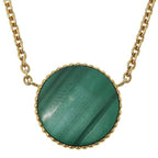 Christian Dior Rose De Vents Medallion Diamond Malachite Necklace 18K Yellow — view 4