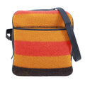 Hermes Victoria Leather Wool Yellow Orange Navy Shoulder Bag Gold