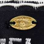 Chanel Ribbon Logo Vintage Satin Black White 15 g Brooch — view 8