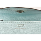 Hermes Coin Case Purse le Van Cattle Leather Light Blue — view 7