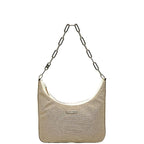 Gucci Chain One Shoulder Bag 001 Beige White Canvas Leather