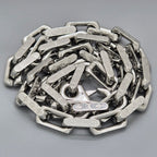 Louis Vuitton Necklace Chain Monogram Silver Color Metal Length — view 3