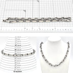 Louis Vuitton Necklace Chain Monogram Silver Color Metal Length — view 6