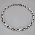 Louis Vuitton Necklace Chain Monogram Silver Color Metal Length — view 7