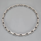Louis Vuitton Necklace Chain Monogram Silver Color Metal Length