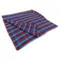 Hermes Striped Plaid Blue Red Stole