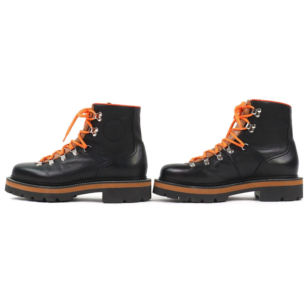 Hermes Hike Leather Logo Trekking Boots Short Black Brown Orange 41 Handbag — view 3