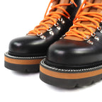 Hermes Hike Leather Logo Trekking Boots Short Black Brown Orange 41 Handbag — view 5
