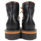 Hermes Hike Leather Logo Trekking Boots Short Black Brown Orange 41 Handbag — view 6