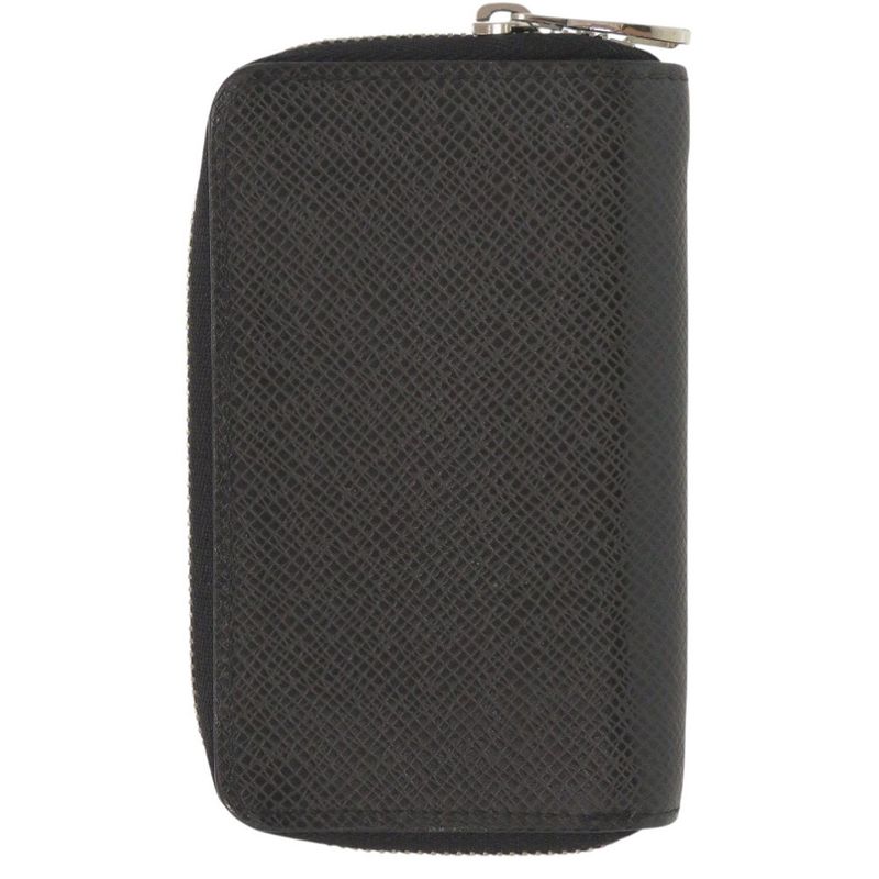 Louis Vuitton Zippy Coin Purse Taiga Leather Black Case Wallet — view 2