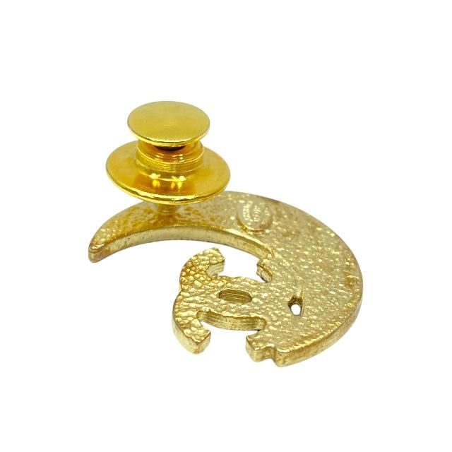 Chanel Brooch Pin Badge Accessories Coco Mark Moon Crescent GP — view 7