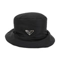 Prada Triangle Logo Padded Bucket Hat Polyamide Black M 2 Hc248