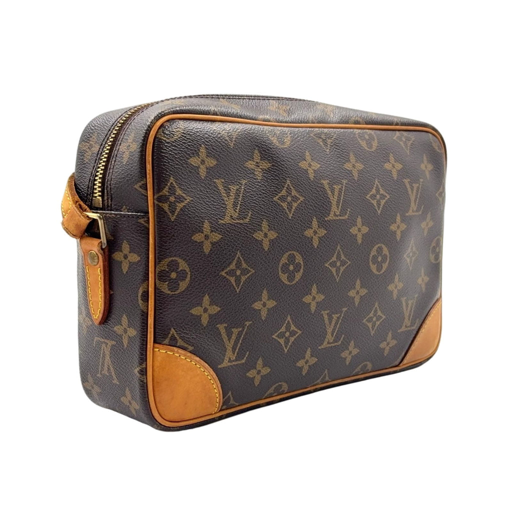 Louis Vuitton Trocadero 27 Monogram Leather Brown Light Shoulder Bag Gold — view 2