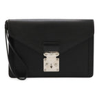 Louis Vuitton Epi Pochette Serie Dragonne Second Bag Noir Black Silver Hardware