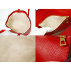 Loewe Anagram Tote Handbag Leather Red — view 8