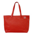 Loewe Anagram Tote Handbag Leather Red