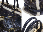 Louis Vuitton Monogram Shearling Storm Handbag Brown Patent Leather Sheepskin — view 6