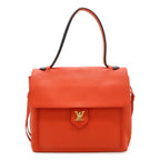 Louis Vuitton Lockme PM Handbag One Handle Leather Orange Red Black